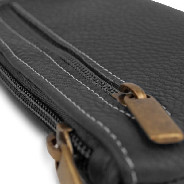 Cartera con 2 cremalleras
